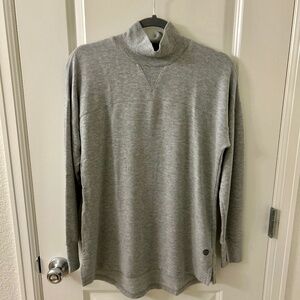 L.L. Bean Gray Women's SoftFlex Mockneck Pullover